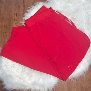 Med Couture Petite Red Scrub Pants
